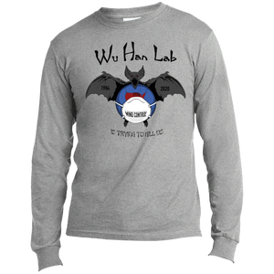 USA100LS Long Sleeve Made in the US T-Shirt Escape From Wu Han Lab T