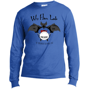 USA100LS Long Sleeve Made in the US T-Shirt Escape From Wu Han Lab T